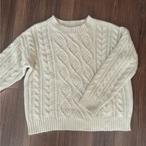 Cozy Cable Knit Cream Sweater